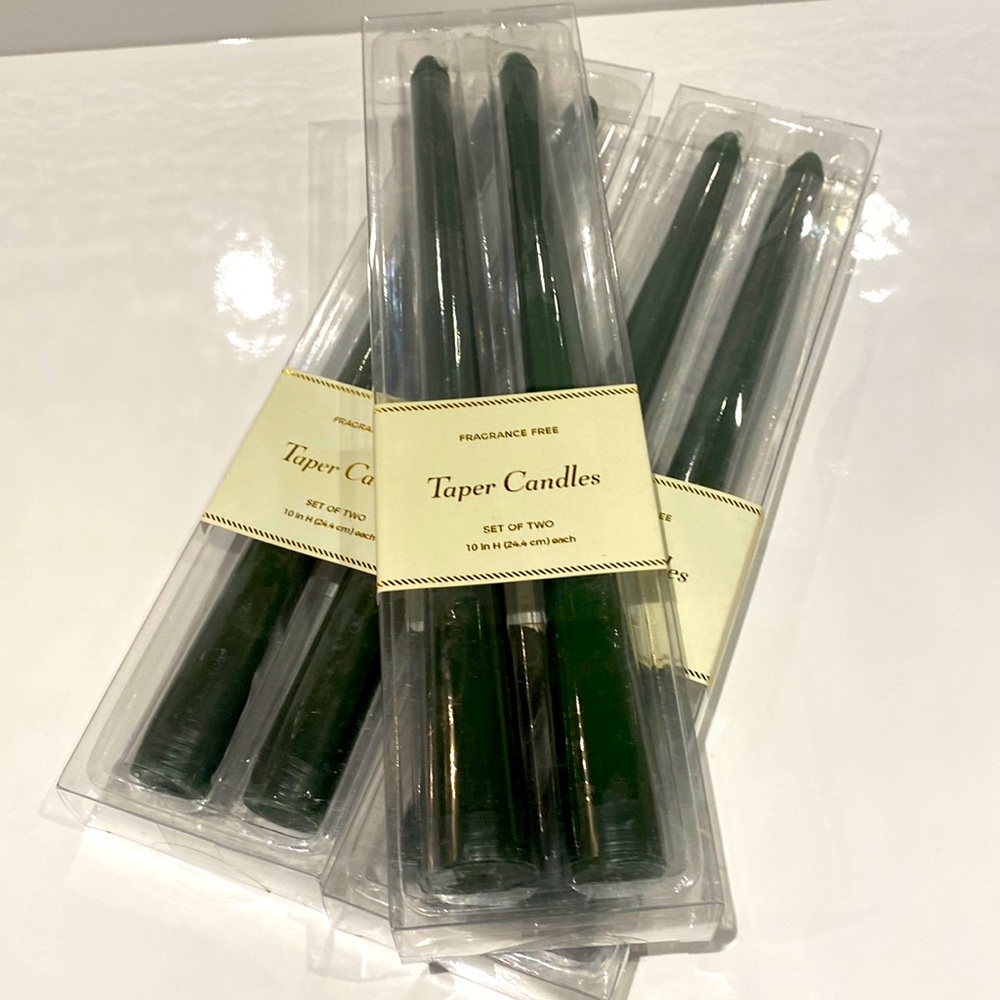 Threshold Green Taper Fragrance Free Candles